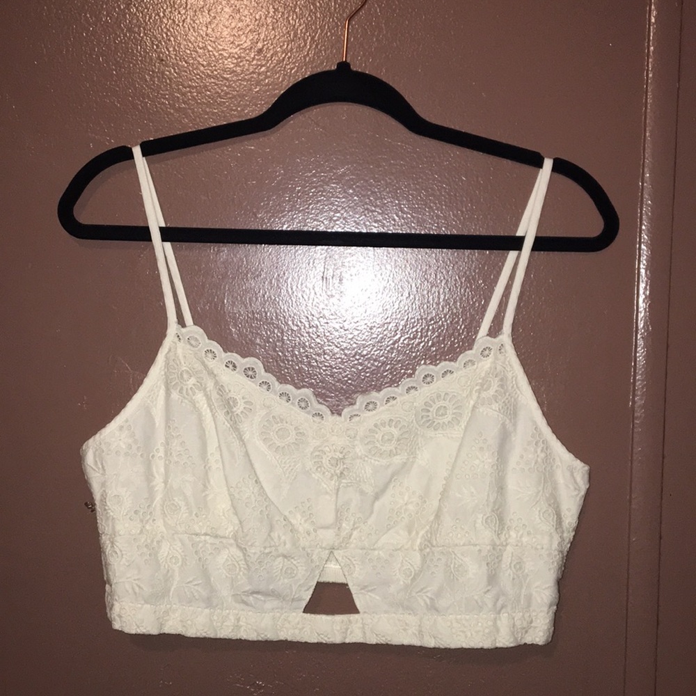 American Eagle Cream Crop Top